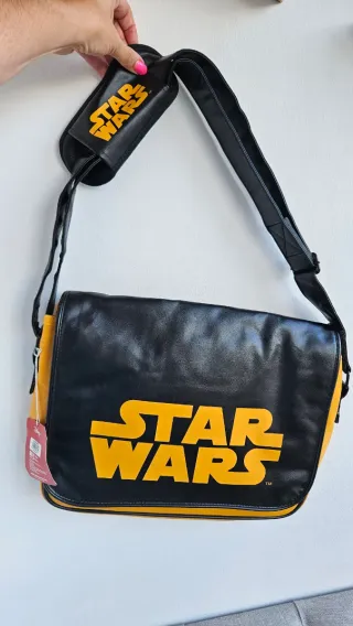 Bolso Bandolera Star Wars Disney Negro y Amarillo