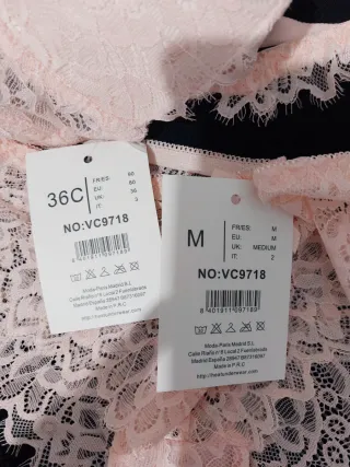 Conjunto Lencería  Encaje 90C