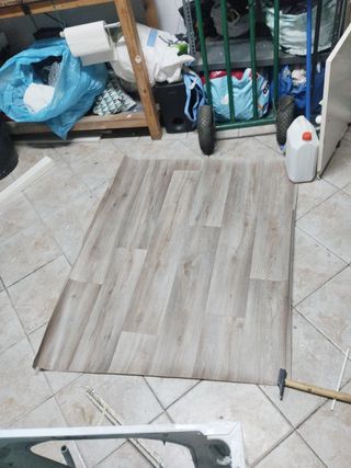 Suelo de goma imitación madera