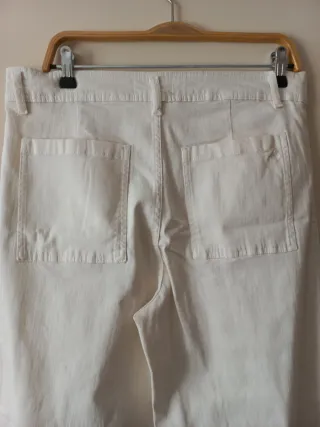 Pantalones algodón loneta blancos NUEVOS
