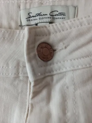 Pantalones algodón loneta blancos NUEVOS