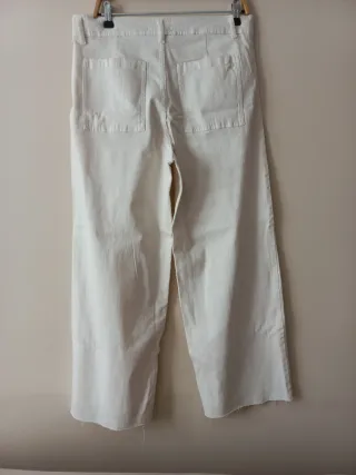 Pantalones algodón loneta blancos NUEVOS