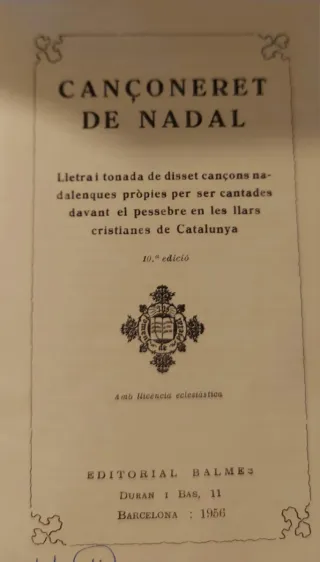 Cançoneret de Nadal Foment de Pietat