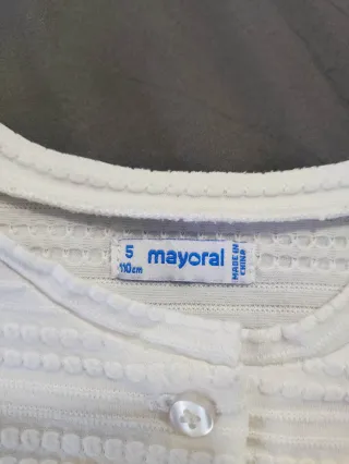 Casaco branco Mayoral 5 anos