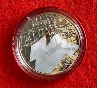 1000 PESETAS. PLATA. MUNDIAL 98. FNMT. NUMERADA.