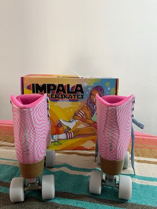 Patines Impala Quads Wavy Check Rosa