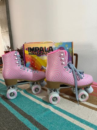 Patines Impala Quads Wavy Check Rosa