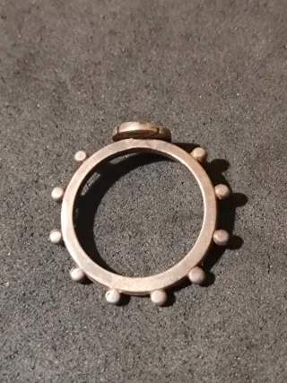 Anillo Decenario de Plata Cruz