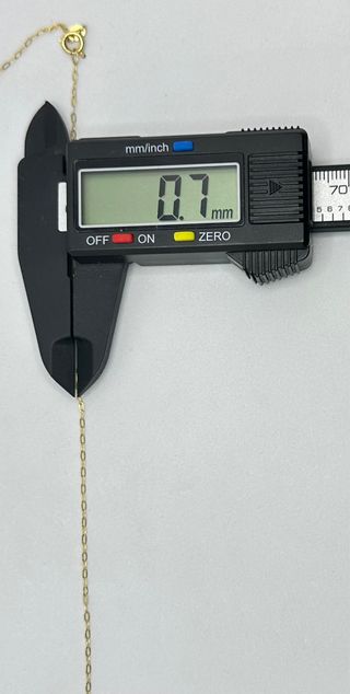 Cadena Bilbao de oro de 18k, 1.55 g, 50 cm.