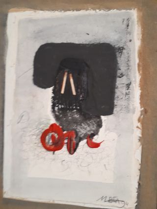 Pintura Collage Manuel Bea 1994