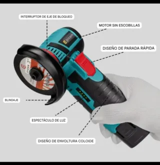 Mini Amoladora Angular Inalámbrica (2 Baterías)
