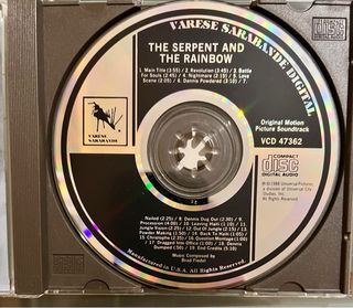 The Serpent and the Rainbow Brad Fiedel Firmada