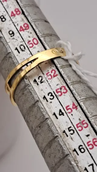 Anillo oro 18k con 2 circonitas