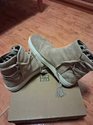 Botines Beige con Flecos y Leopardo