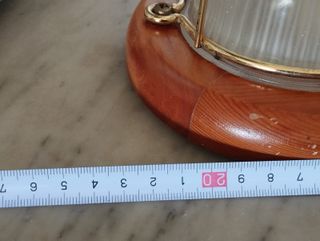 2 Apliques Ovais Madeira Dourado