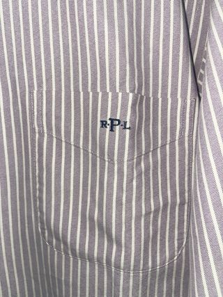 Camisa Polo Ralph Lauren Rayas Morado/Blanco