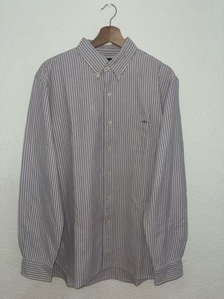 Camisa Polo Ralph Lauren Rayas Morado/Blanco