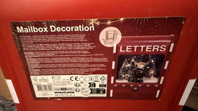 Buzón Navideño Reno con Luces LED