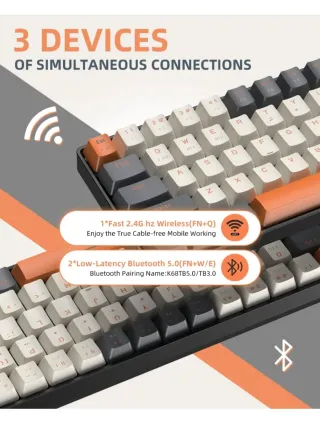 Teclado Mecánico Gaming FREEWOLF K68