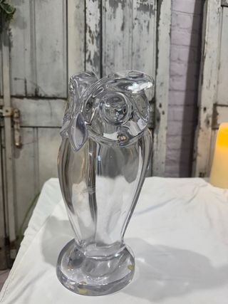 Búho de cristal transparente