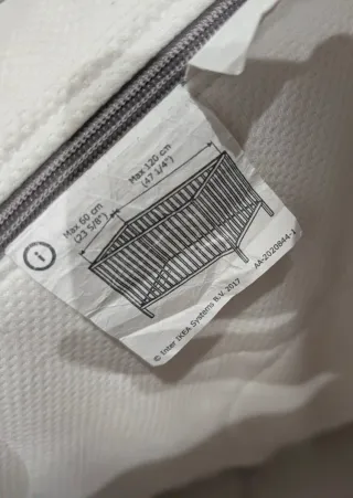 Cuna SUNDVIK blanca + colchón viscoelástico