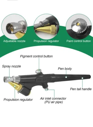 Aerógrafo M5 con Bote y Manguera