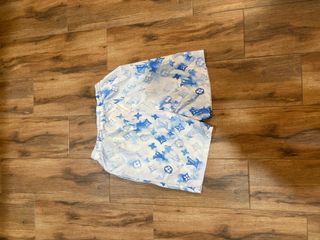 Bañador estampado azul y blanco