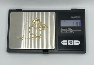 Cadena Forzada de oro de 18k, 1.38 g, 45 cm.