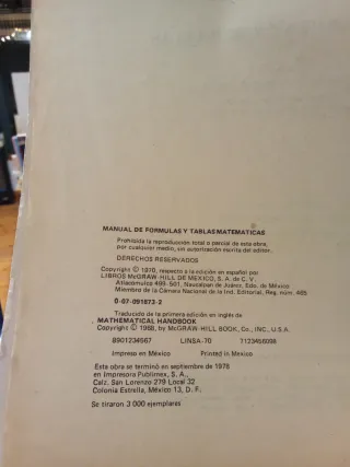 Manual de fórmulas y tablas matemáticas