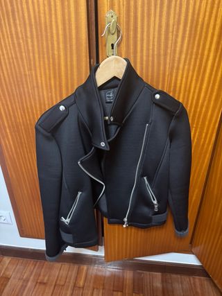 Chaqueta Biker Neopreno Negra