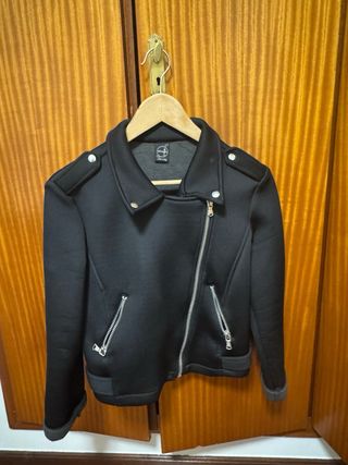 Chaqueta Biker Neopreno Negra