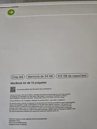 MacBook NUEVO Air 13" M4 2025