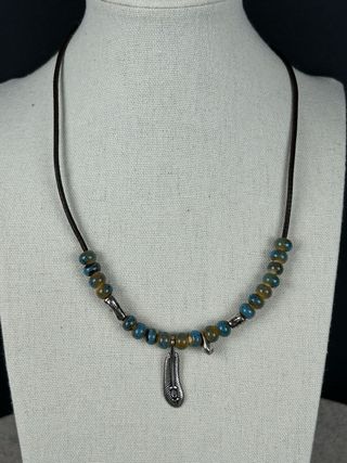 Conjunto collar y pulsera piedras y baño plata