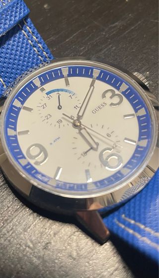 Reloj Guess Acero Azul y Blanco