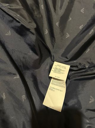 Abrigo Armani Junior Negro Plumas