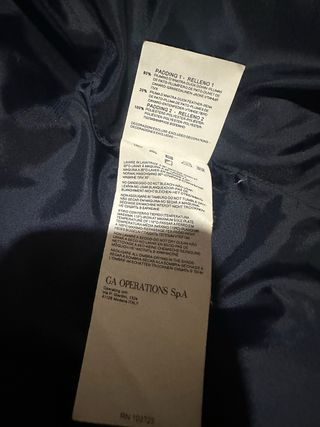 Abrigo Armani Junior Negro Plumas