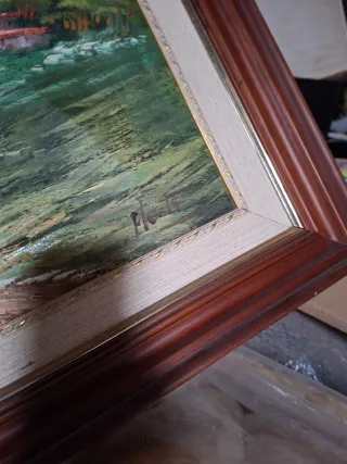 Dipinto ad olio paesaggio 2 quadri