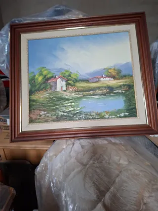 Dipinto ad olio paesaggio 2 quadri