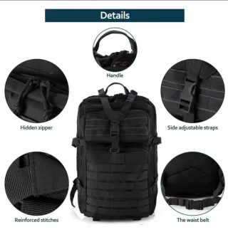 Nueva! Mochila Táctica Militar Negra a estrenar