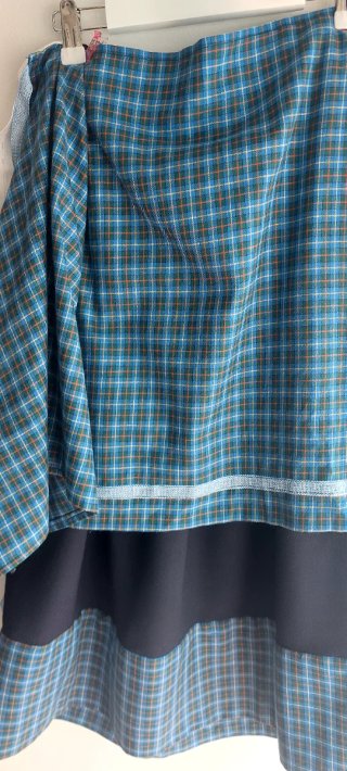 Traje de casera largo azul