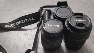 Cámara Canon EOS 350D + 2 objetivos