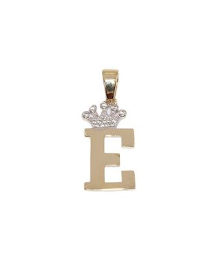 COLGANTE LETRA CON CIRCONITAS E. Oro 18k.