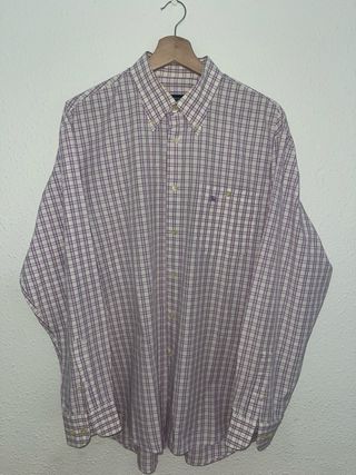 Camisa Burberry Cuadros Rosa y Blanco