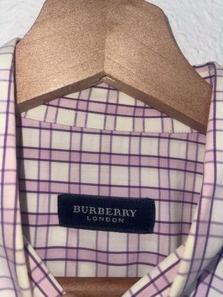 Camisa Burberry Cuadros Rosa y Blanco