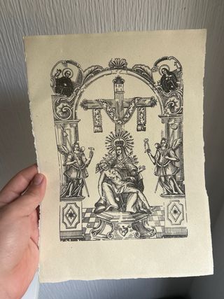 Grabado religioso antiguo