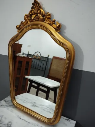 Espejo Antiguo Dorado
