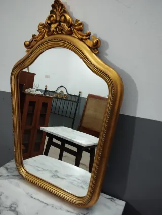 Espejo Antiguo Dorado