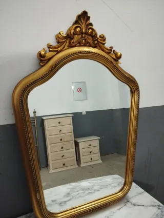 Espejo Antiguo Dorado