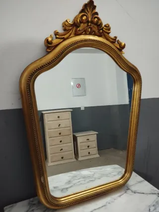 Espejo Antiguo Dorado