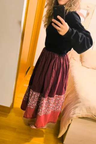 Falda traje tradicional vasco 80cm